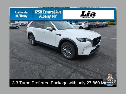 Rhodium White Premium 2024 Mazda CX-90 3.3 Turbo Preferred