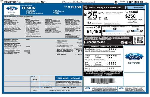 SHADOW BLACK 2017 Ford Fusion SE