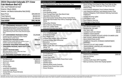 Black 2024 Chevrolet Colorado Z71