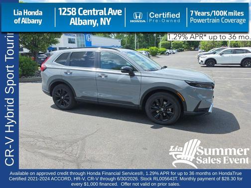 Urban Gray Pearl 2024 Honda CR-V Hybrid Sport Touring AWD