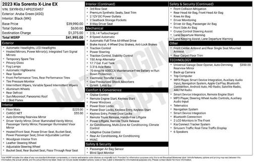 Aruba Green 2023 Kia Sorento EX