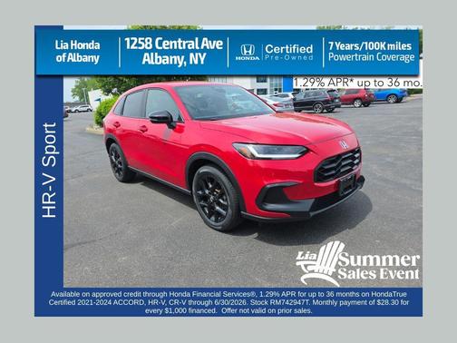 Milano Red 2024 Honda HR-V AWD Sport