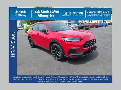 Milano Red 2024 Honda HR-V AWD Sport