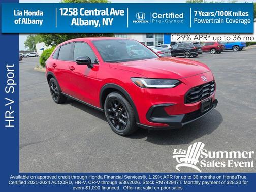 Milano Red 2024 Honda HR-V AWD Sport
