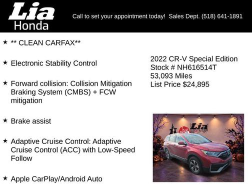 Radiant Red Metallic 2022 Honda CR-V AWD Special Edition
