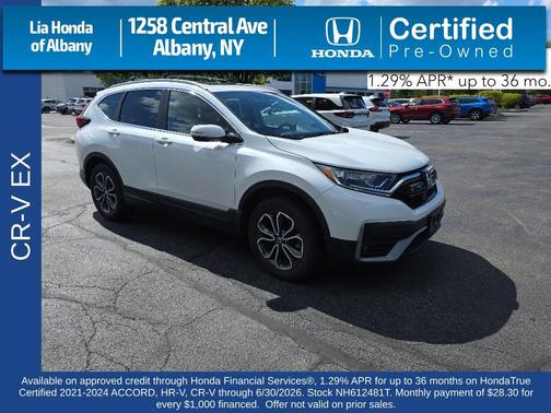 Platinum White Pearl 2022 Honda CR-V AWD EX