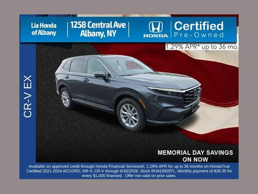 Canyon River Blue Metallic 2024 Honda CR-V EX AWD