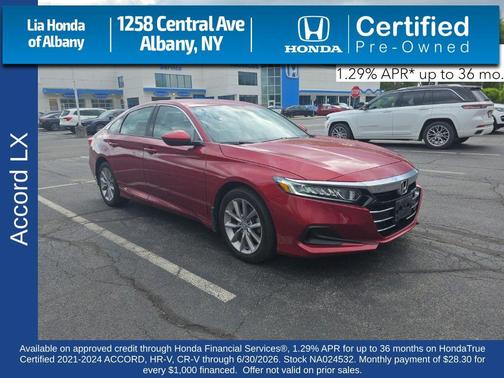 Radiant Red Metallic 2022 Honda Accord LX 1.5T