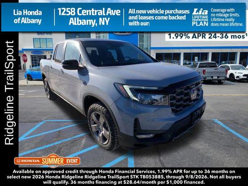 Sonic Gray Pearl 2026 Honda Ridgeline TrailSport