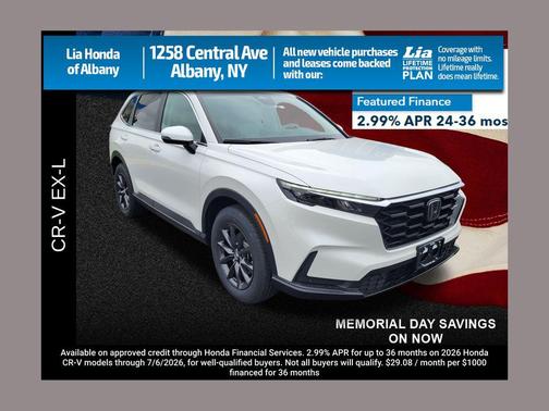 Platinum White Pearl 2026 Honda CR-V EX-L AWD