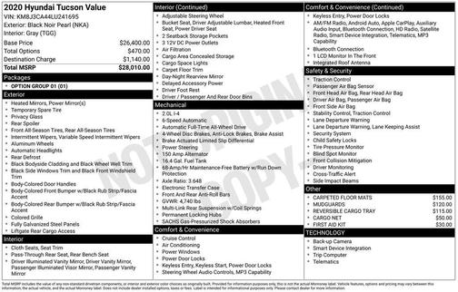 Black Noir Pearl 2020 Hyundai TUCSON Value