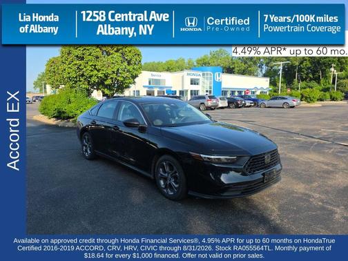 Crystal Black Pearl 2024 Honda Accord EX