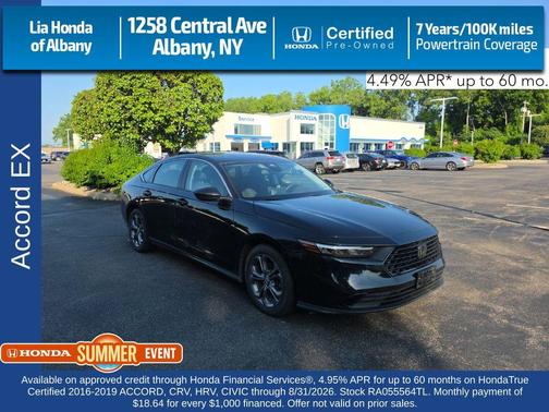 Crystal Black Pearl 2024 Honda Accord EX