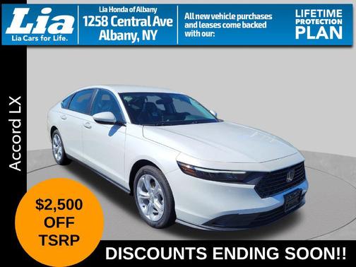 Platinum White Pearl 2026 Honda Accord LX 1.5T