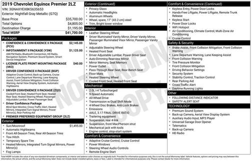 2019 Chevrolet Equinox Premier w/2LZ