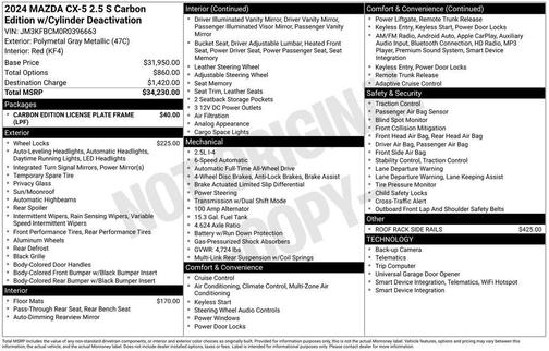 2024 Mazda CX-5 2.5 S Carbon Edition