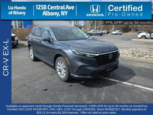 Meteorite Gray Metallic 2024 Honda CR-V EX-L AWD