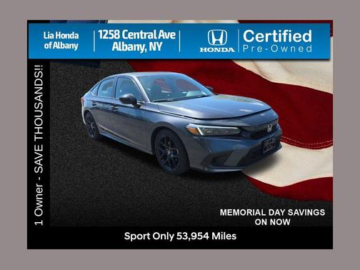 Sonic Gray Pearl 2024 Honda Civic Sport