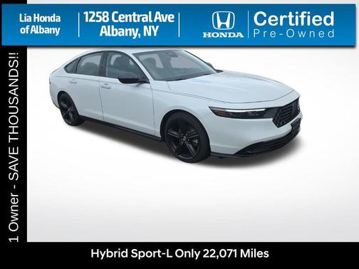 Platinum White Pearl 2024 Honda Accord Hybrid Sport-L