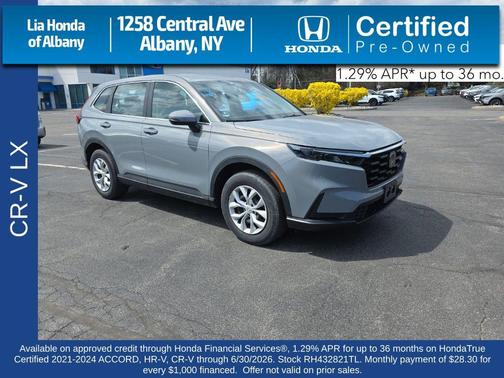 Urban Gray Pearl 2024 Honda CR-V LX AWD
