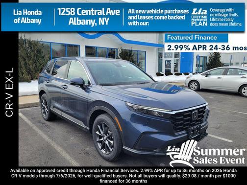 Canyon River Blue Metallic 2026 Honda CR-V EX-L AWD