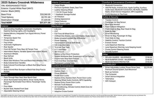 2025 Subaru Crosstrek Wilderness