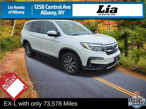 White Diamond Pearl 2019 Honda Pilot EX-L