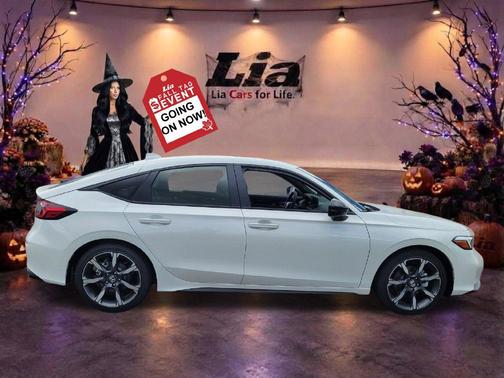 Platinum White Pearl 2026 Honda Civic Hybrid Sport Touring