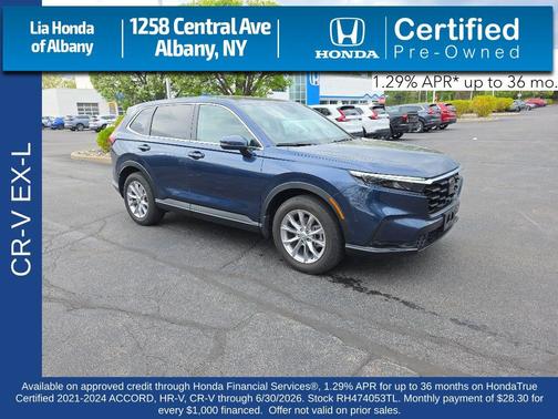 Canyon River Blue Metallic 2024 Honda CR-V EX-L AWD