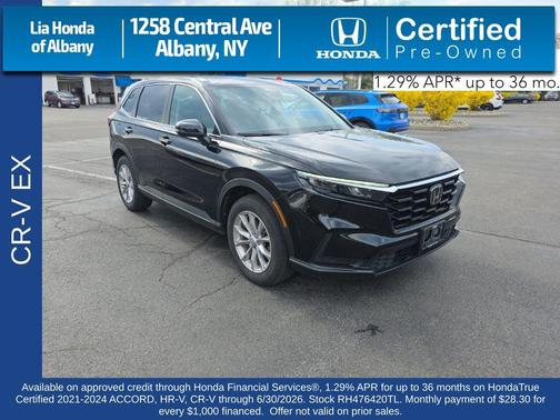 Crystal Black Pearl 2024 Honda CR-V EX AWD