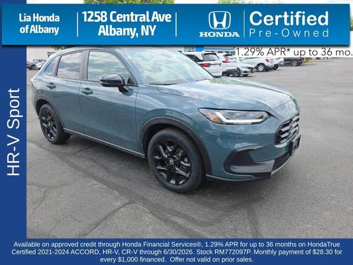 Nordic Forest Pearl 2024 Honda HR-V AWD Sport
