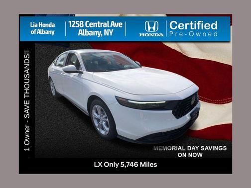 Platinum White Pearl 2025 Honda Accord LX 1.5T