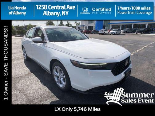 Platinum White Pearl 2025 Honda Accord LX 1.5T
