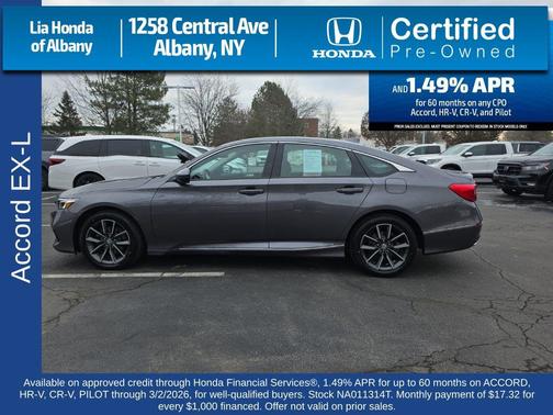 2022 Honda Accord EX-L 1.5T