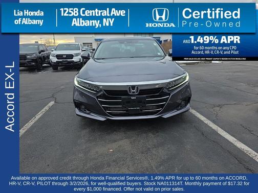 2022 Honda Accord EX-L 1.5T
