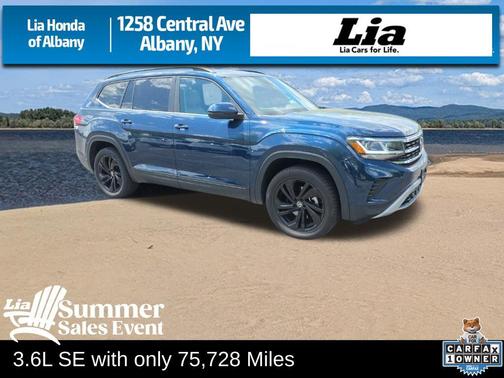 Tourmaline Blue Metallic 2022 Volkswagen Atlas 3.6L SE w/Technology
