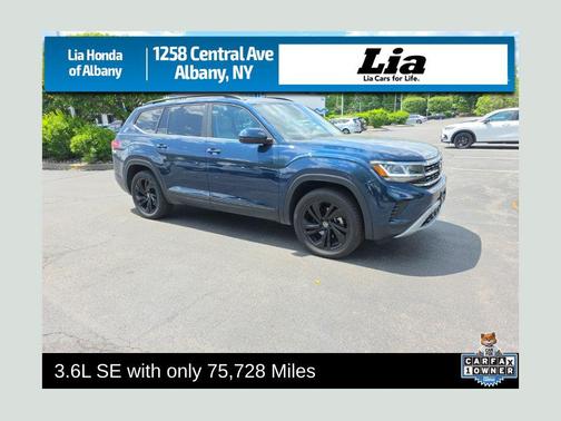 Tourmaline Blue Metallic 2022 Volkswagen Atlas 3.6L SE w/Technology