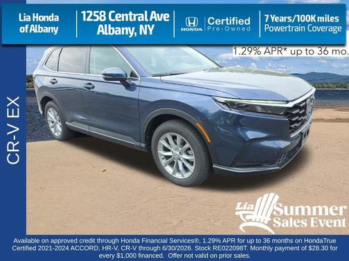 Canyon River Blue Metallic 2024 Honda CR-V EX AWD