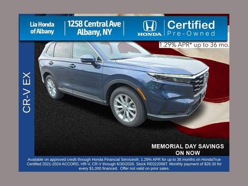 Canyon River Blue Metallic 2024 Honda CR-V EX AWD