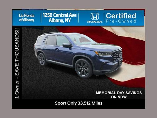 Obsidian Blue Pearl 2023 Honda Pilot AWD Sport