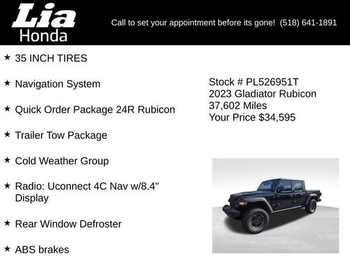 Black Clearcoat 2023 Jeep Gladiator Rubicon