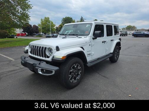 Bright White Clearcoat 2024 Jeep Wrangler 4-Door Sahara 4x4