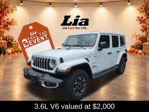 Bright White Clearcoat 2024 Jeep Wrangler 4-Door Sahara 4x4