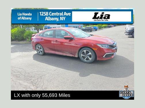 Molten Lava Pearl 2020 Honda Civic LX