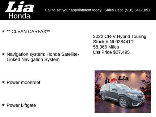 Crystal Black Pearl 2022 Honda CR-V Hybrid Touring