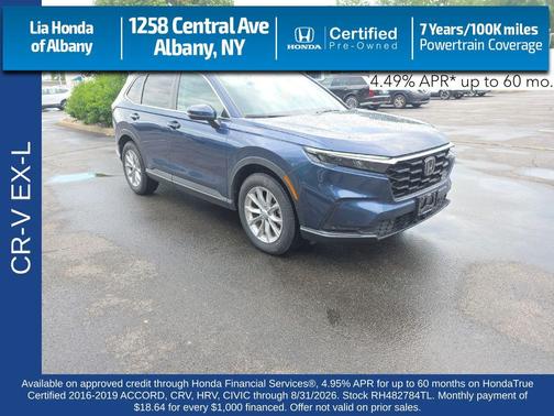 Canyon River Blue Metallic 2024 Honda CR-V EX-L AWD