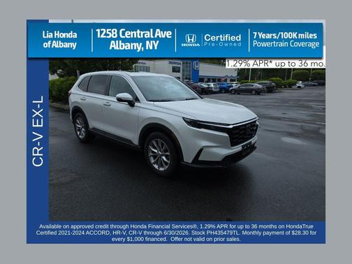 Platinum White Pearl 2023 Honda CR-V EX-L