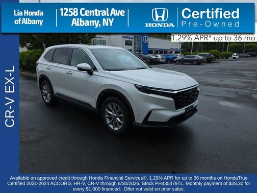 Platinum White Pearl 2023 Honda CR-V EX-L