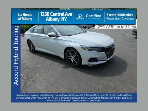 Platinum White Pearl 2021 Honda Accord Hybrid Touring