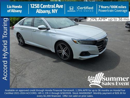Platinum White Pearl 2021 Honda Accord Hybrid Touring